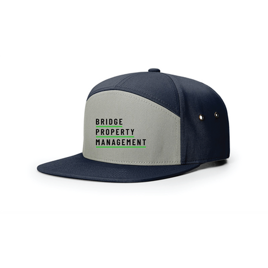 NAVY - 7 PANEL TWILL STRAPBACK