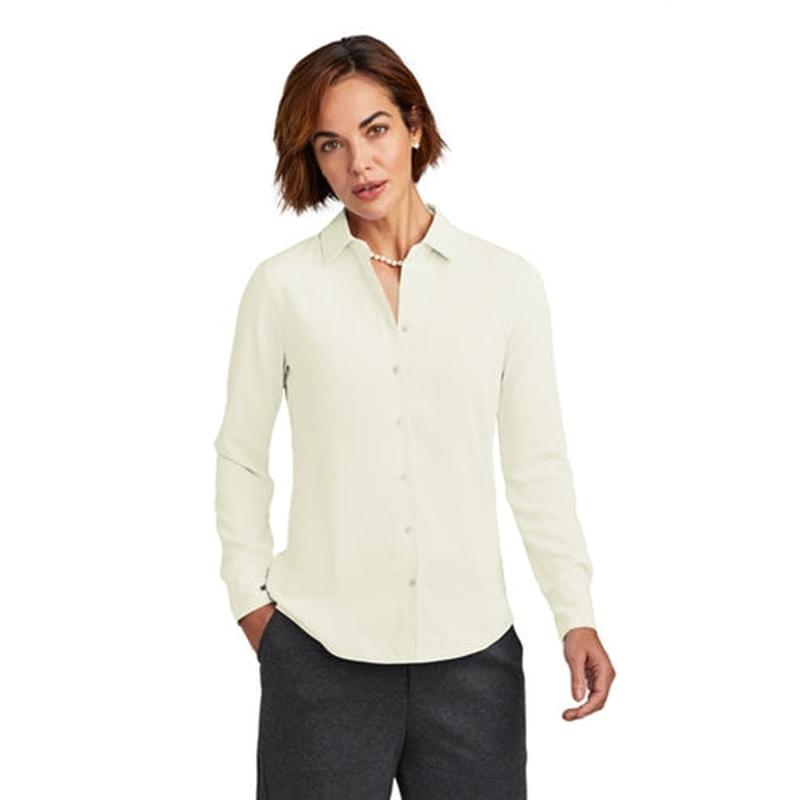 Brooks Brothers Women’s Full-Button Satin Blouse