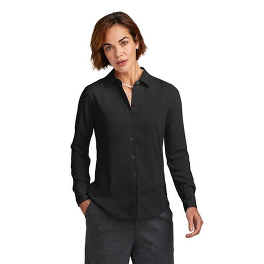 Brooks Brothers Women’s Full-Button Satin Blouse