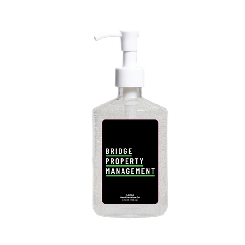 Sanitizer Bottle W/Pump - 8 oz. Lemon Scented