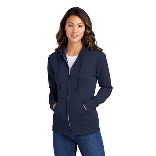 Port & Company Ladies Full-Zip Hooded Sweatshirt