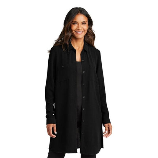 Port Authority Ladies Textured Crepe Long Tunic