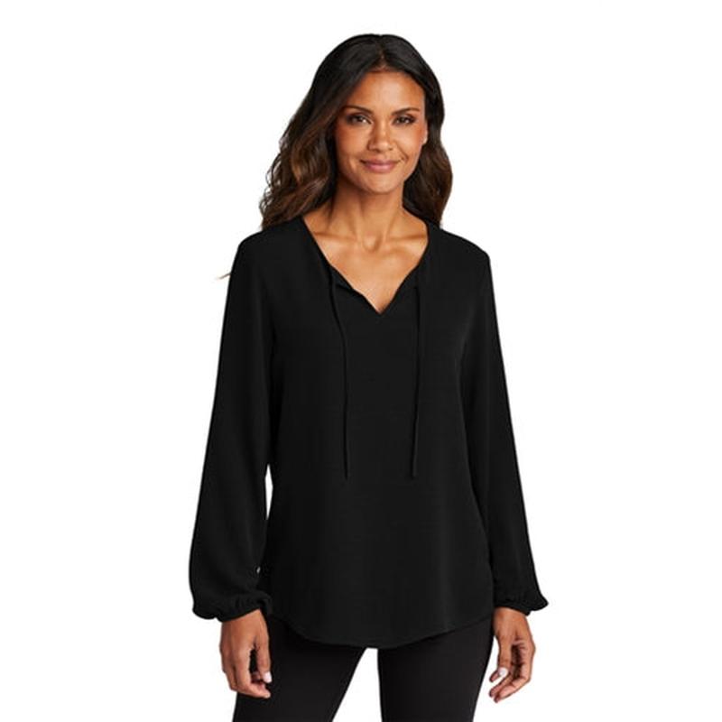 Port Authority Ladies Textured Crepe Blouse